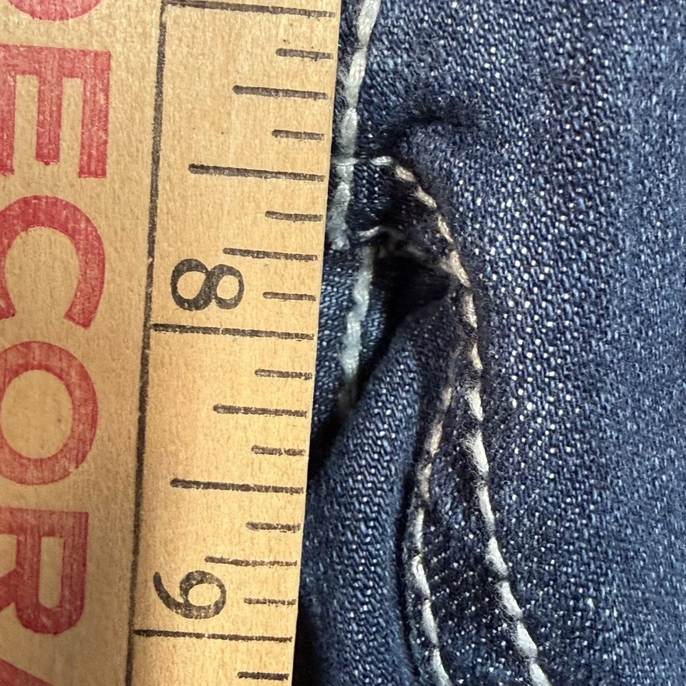 Rock N Roll Cowgirl Jeans Low Rise‎ Boot Cut Thick Stitch 34x30 Western Rodeo